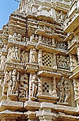 Khajuraho - Jain complex, the beautiful carvings of the Parsvanatha temple 